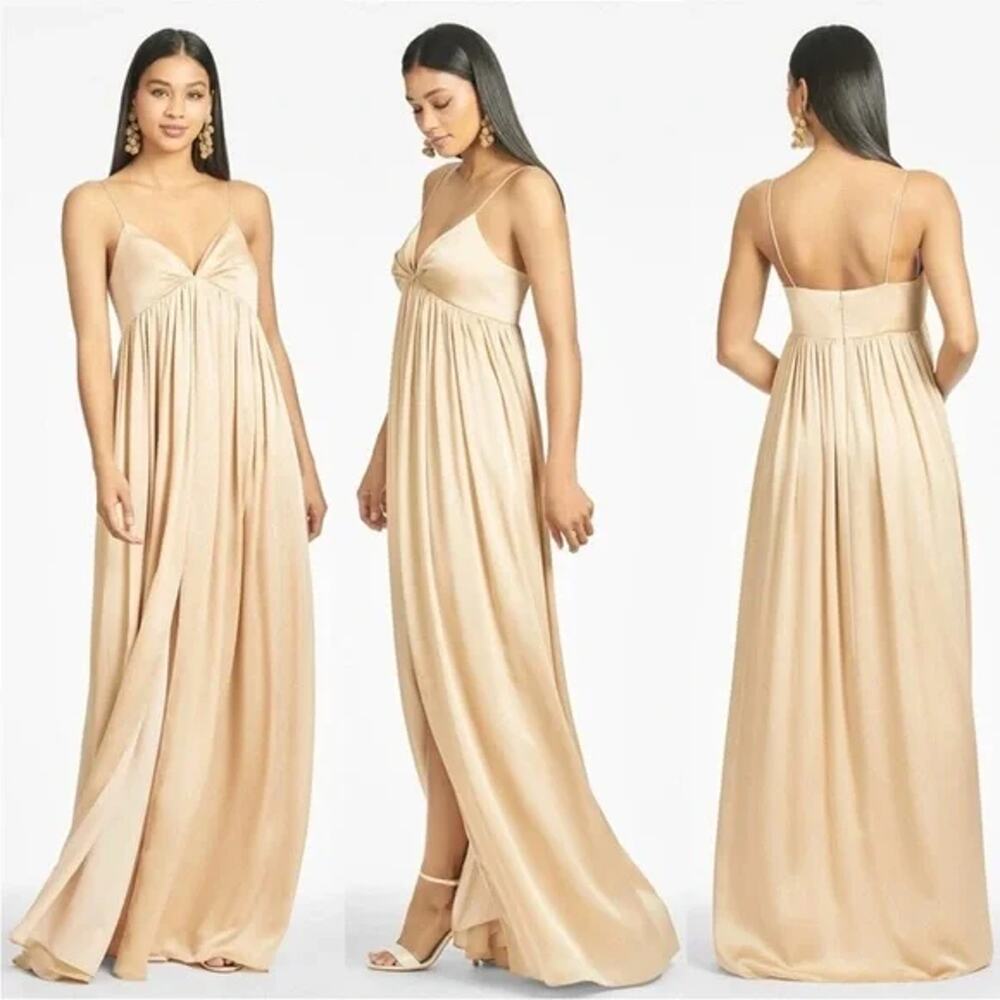 NWT Sachin & Babi Jessica Empire Waist Bridesmaid Gown Champagne Womens Size 22W